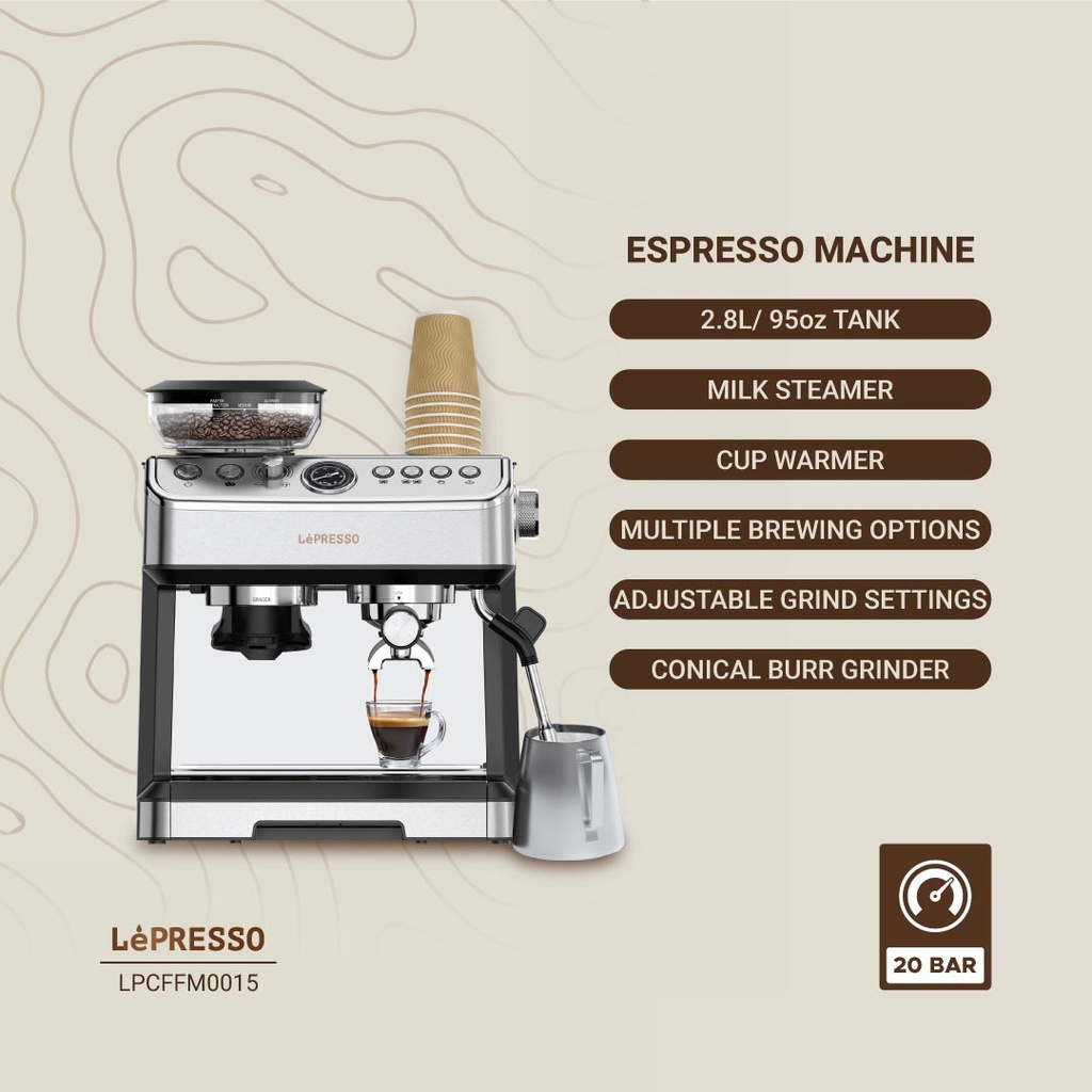 LEPRESSO ADVANCED ESPRESSO MACHINE LP015-LPCFFM0015 thumbnail 9