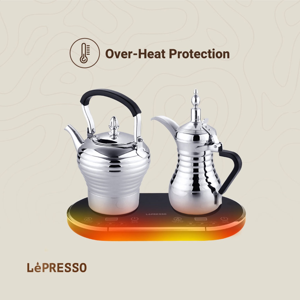 LEPRESSO ARABIC COFFEE AND TEA DALLAH 800W SILVER thumbnail 3