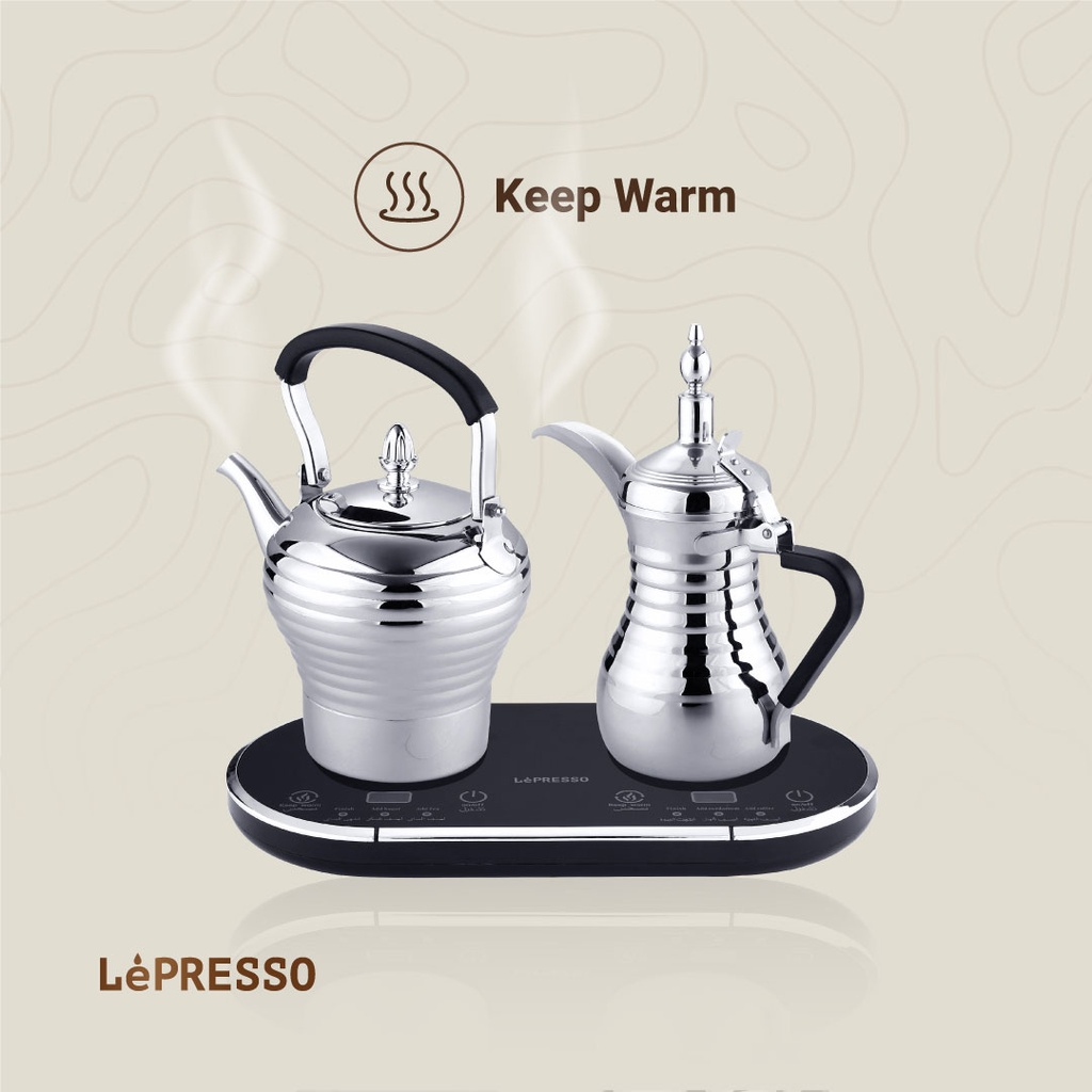 LEPRESSO ARABIC COFFEE AND TEA DALLAH 800W SILVER thumbnail 2