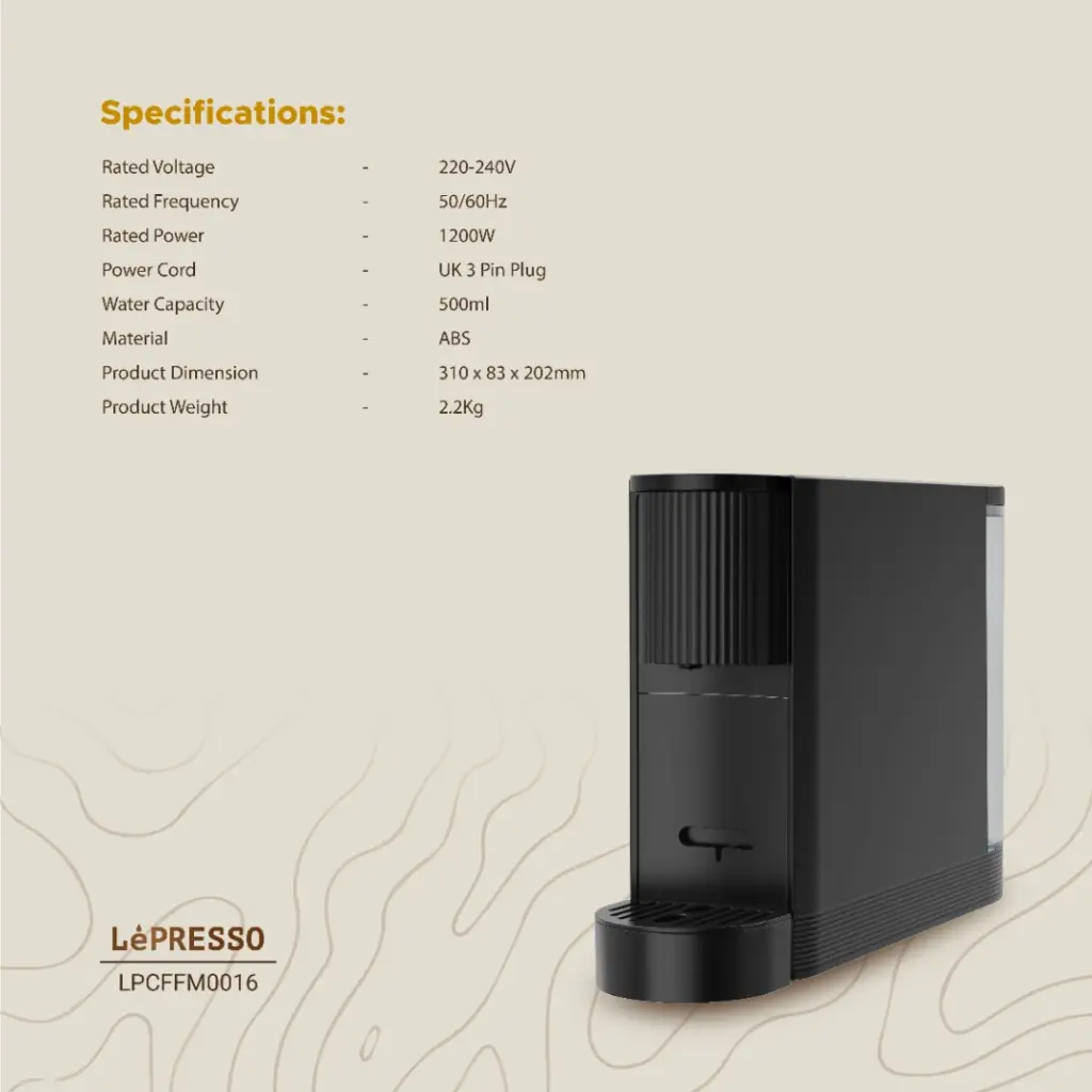 Lepresso Automatic Capsule Coffee Maker LPCFFM0016 thumbnail 2