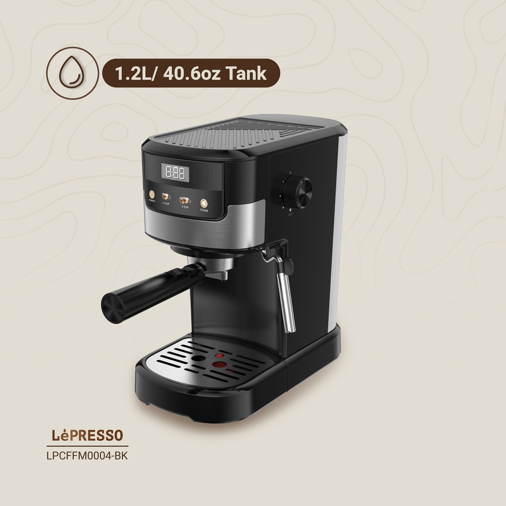 LEPRESSO BREAKFAST TRIO TOASTER DRIP COFFEE KETTTLE LP009 BLACK LPCFFM0009-BK thumbnail 8