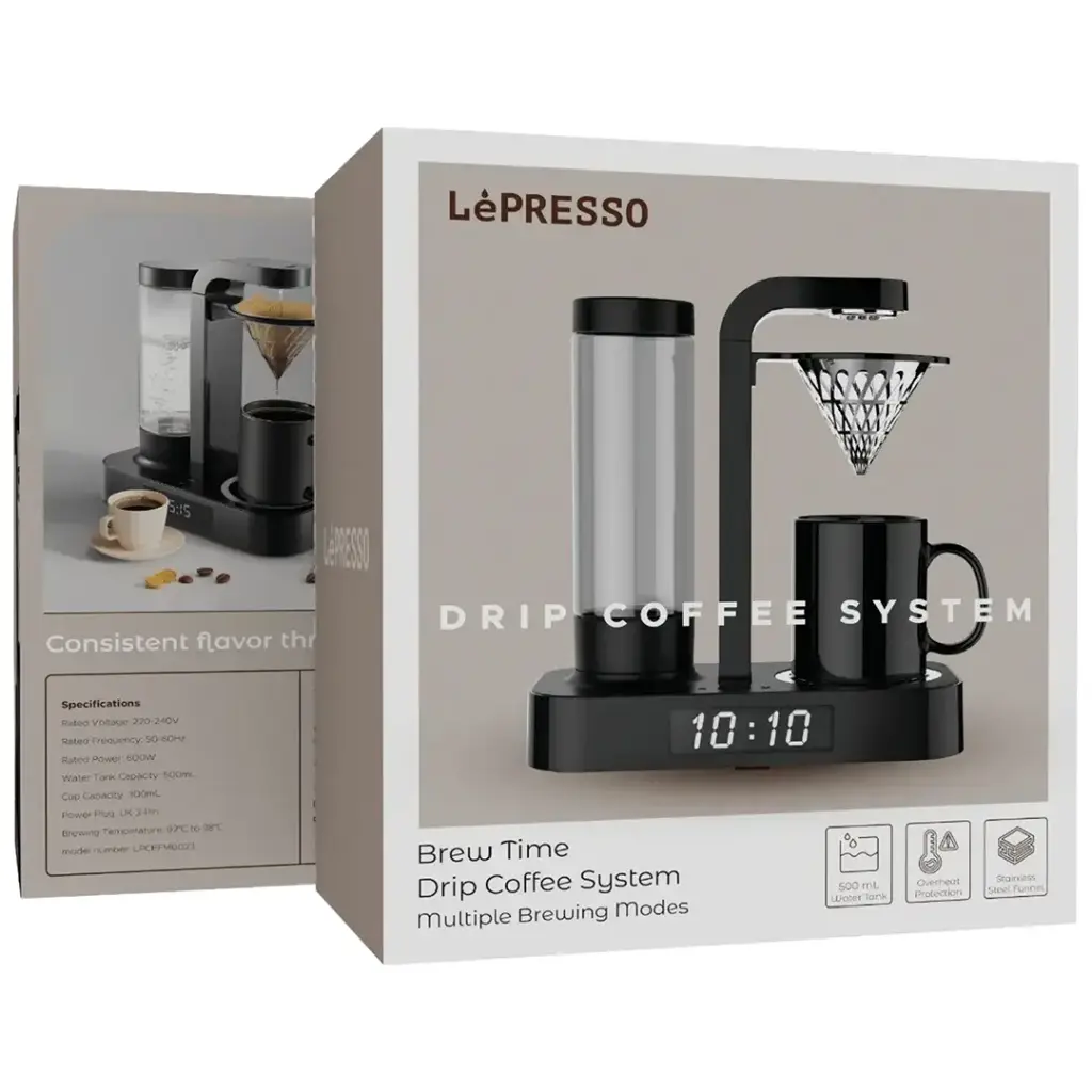 LEPRESSO BREW TIME DRIP COFFEE SYSTEM BLACK LPCFFM0023 thumbnail 3