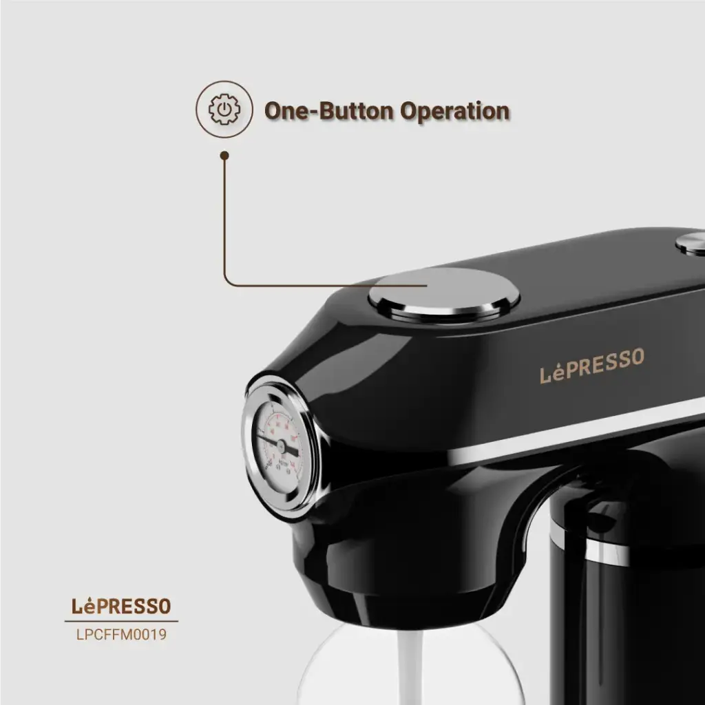 LEPRESSO CARBONATOR INSTANT SPARKLING WATER PRESSURE GAUGE BLACK LPCFFM0019 thumbnail 6