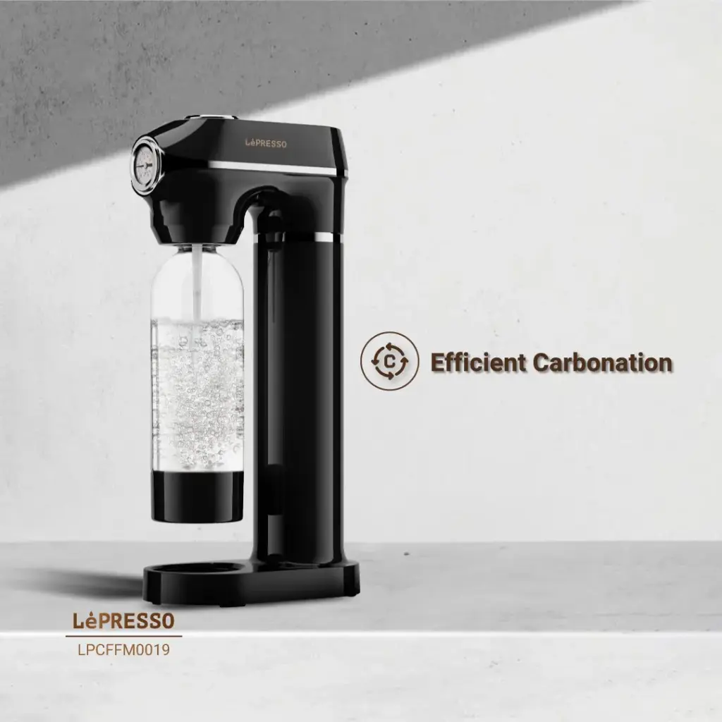 LEPRESSO CARBONATOR INSTANT SPARKLING WATER PRESSURE GAUGE BLACK LPCFFM0019 thumbnail 7
