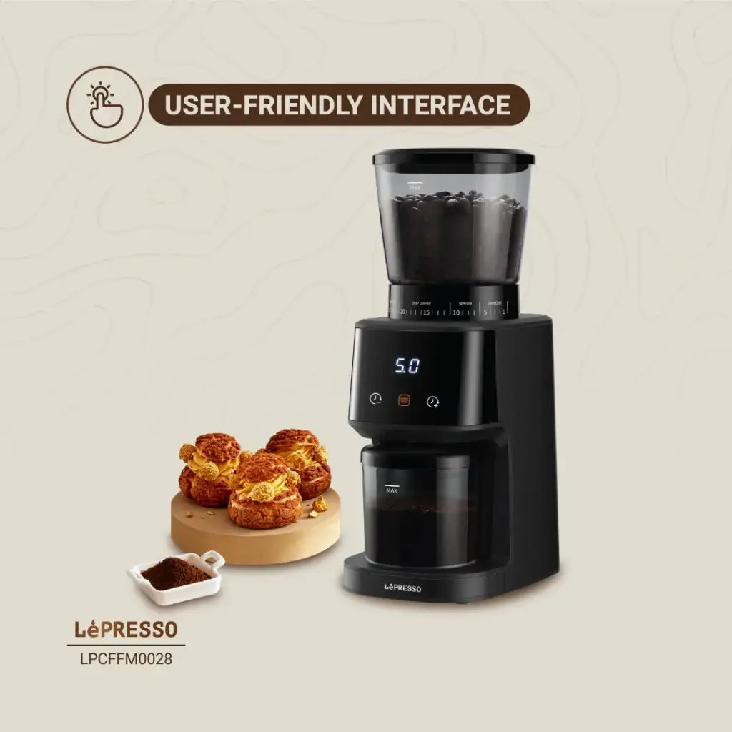 LEPRESSO CONICAL BURR GRINDER BLACK LPCFFM0028 thumbnail 6