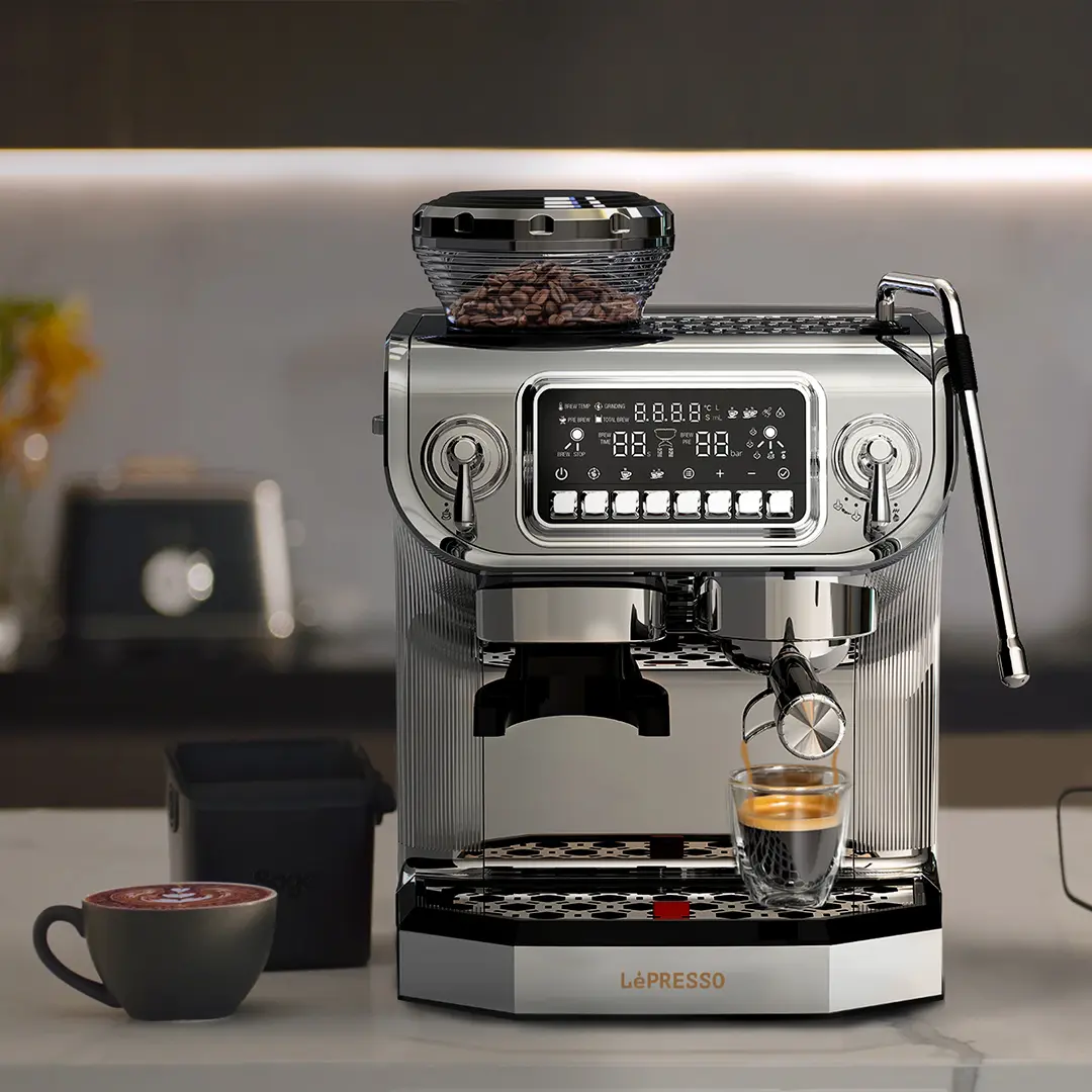 LEPRESSO DUAL BOILER ESPRESSO MACHINE SILVER LPCFFM0036 thumbnail 3
