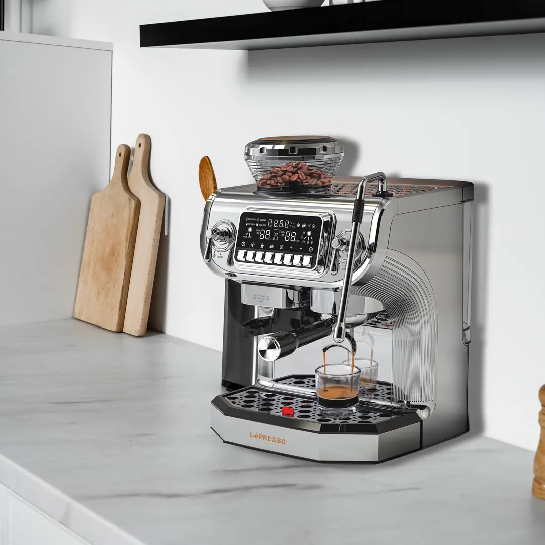 LEPRESSO DUAL BOILER ESPRESSO MACHINE SILVER LPCFFM0036 thumbnail 2