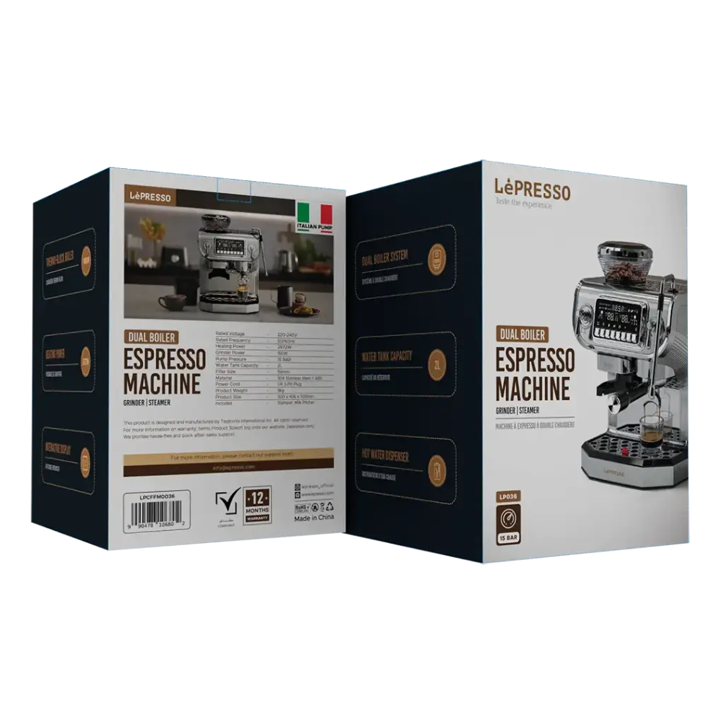 LEPRESSO DUAL BOILER ESPRESSO MACHINE SILVER LPCFFM0036 thumbnail 4