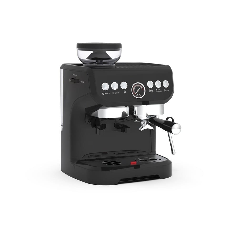 LEPRESSO SEMI AUTOMATIC ESPRESSO MACHINE WITH GRINDER & MILK STEAMER BLACK LECMBGBK thumbnail 5
