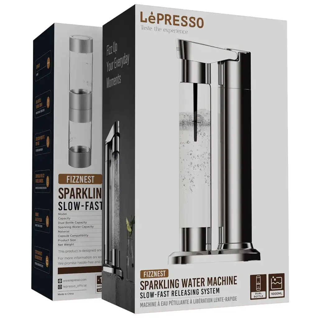 LEPRESSO FIZZNEST SPARKLING WATER MACHINE SILVER LPCFFSSM0097-SL thumbnail 2