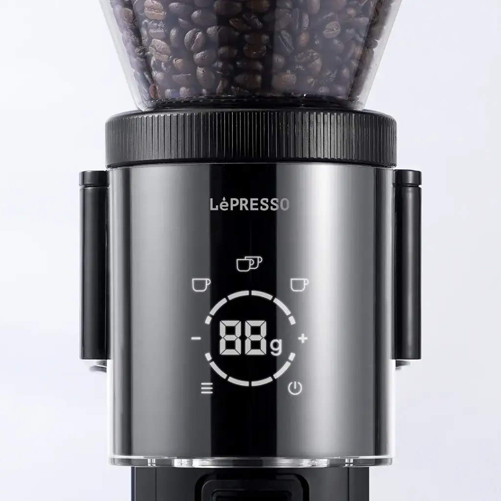 LEPRESSO GRINDEUR CONICAL BURR GRINDER BLACK LPCGHY1430BK thumbnail 4