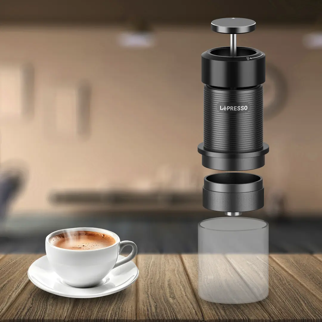LEPRESSO PROFESSIONAL HAND PRESS ESPRESSO MAKER BLACK LPRJPCMBK thumbnail 5