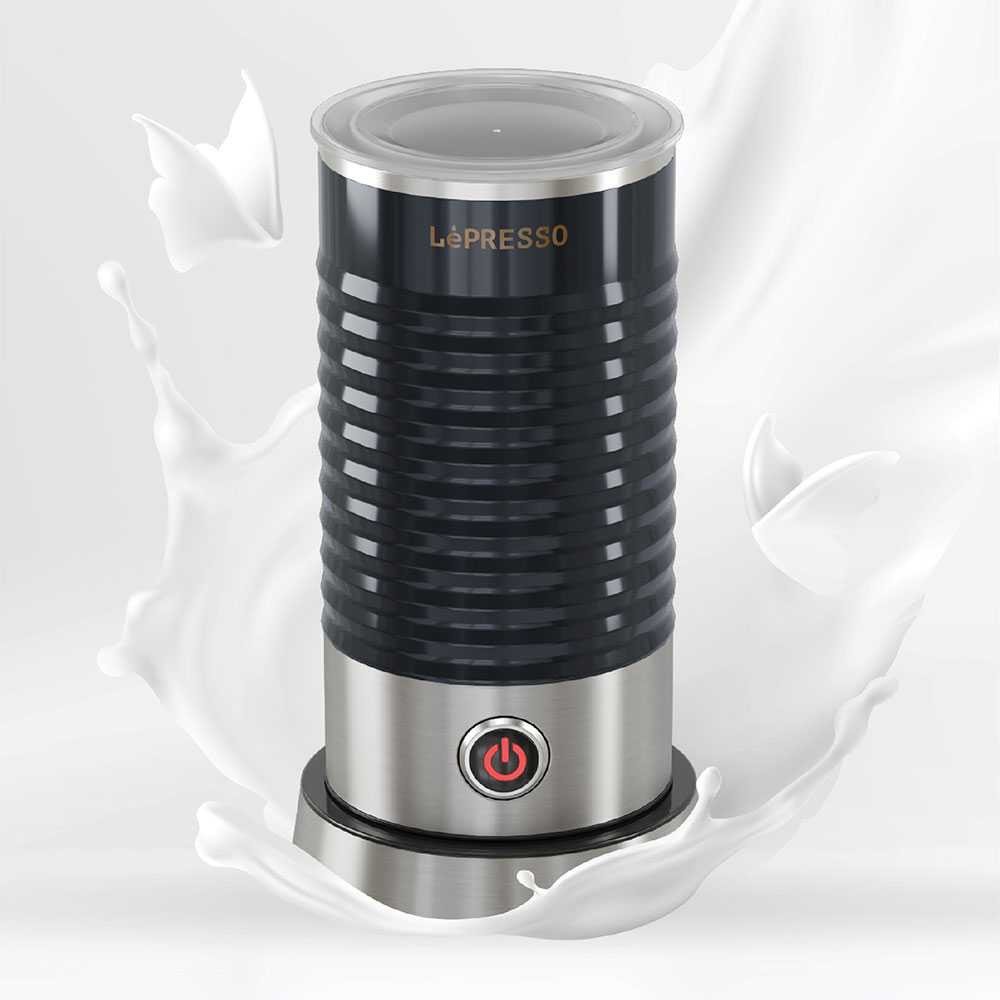 LEPRESSO HOT AND COLD MILK FROTHER BLACK