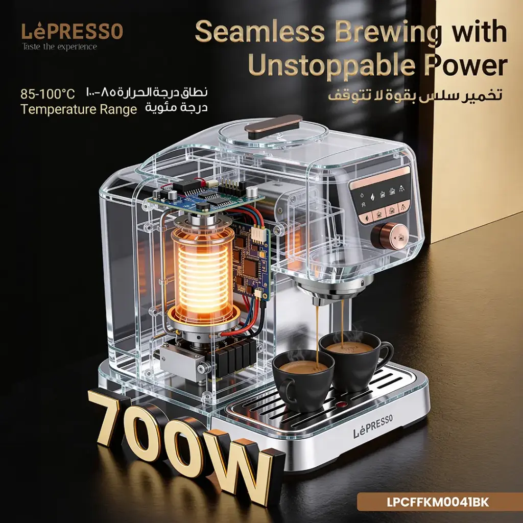 LEPRESSO KAVEMYSTIQUE AUTOMATIC TURKISH COFFEE MAKER WITH SELF CLEANING FUNCTION BLACK LPCFFKM0041BK thumbnail 4