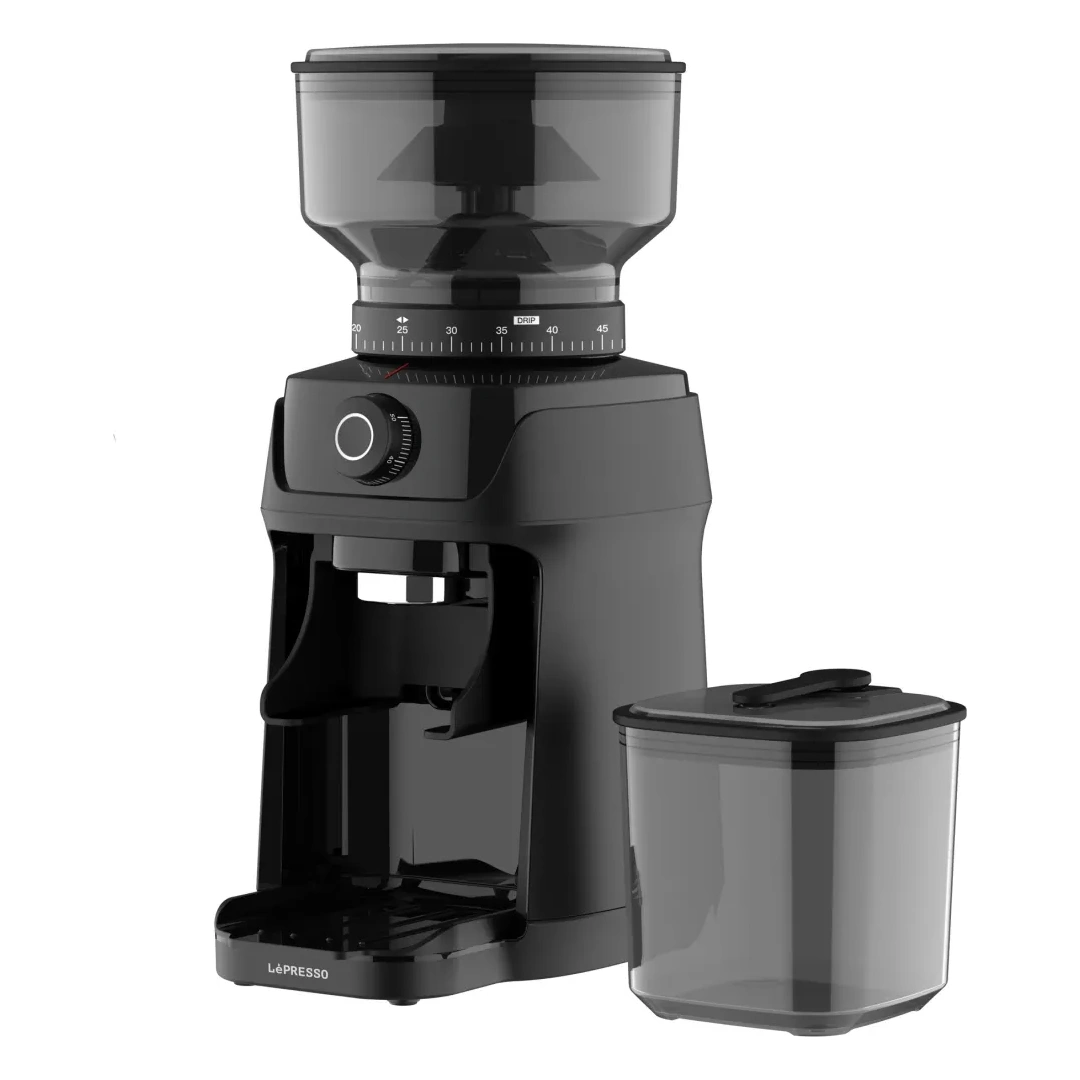 LEPRESSO MACINARE STAINLESS STEEL BURR GRINDER BLACK LPCFFMCG0037BK thumbnail 2