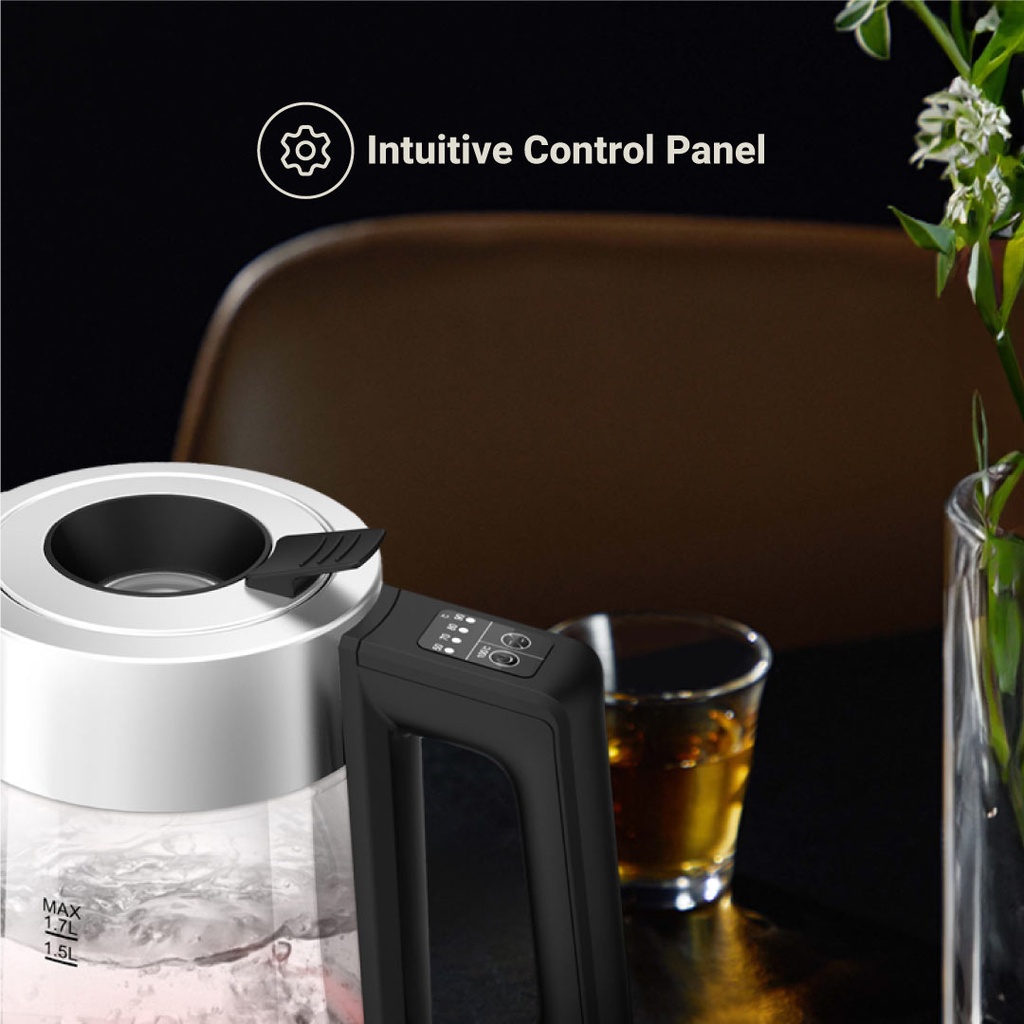LEPRESSO MULTI-TEMPERATURE ILLUMINATED GLASS KETTLE BLACK LPCFFM0008-BK thumbnail 11