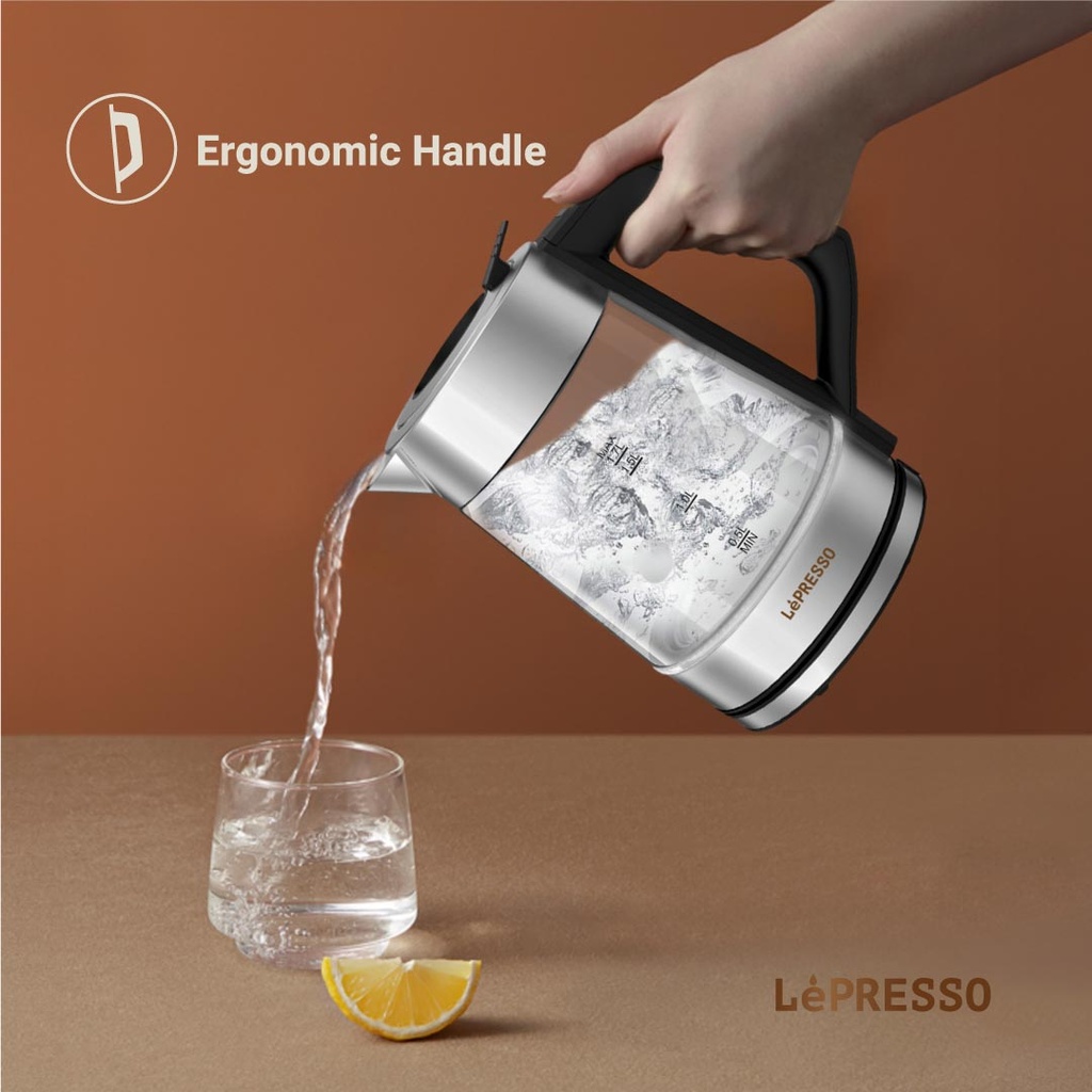 LEPRESSO MULTI-TEMPERATURE ILLUMINATED GLASS KETTLE BLACK LPCFFM0008-BK thumbnail 9