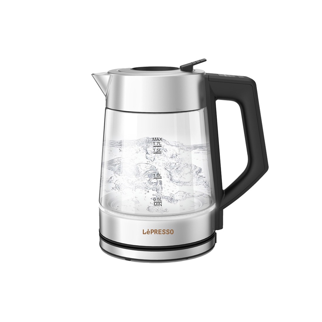 LEPRESSO MULTI-TEMPERATURE ILLUMINATED GLASS KETTLE BLACK LPCFFM0008-BK thumbnail 3