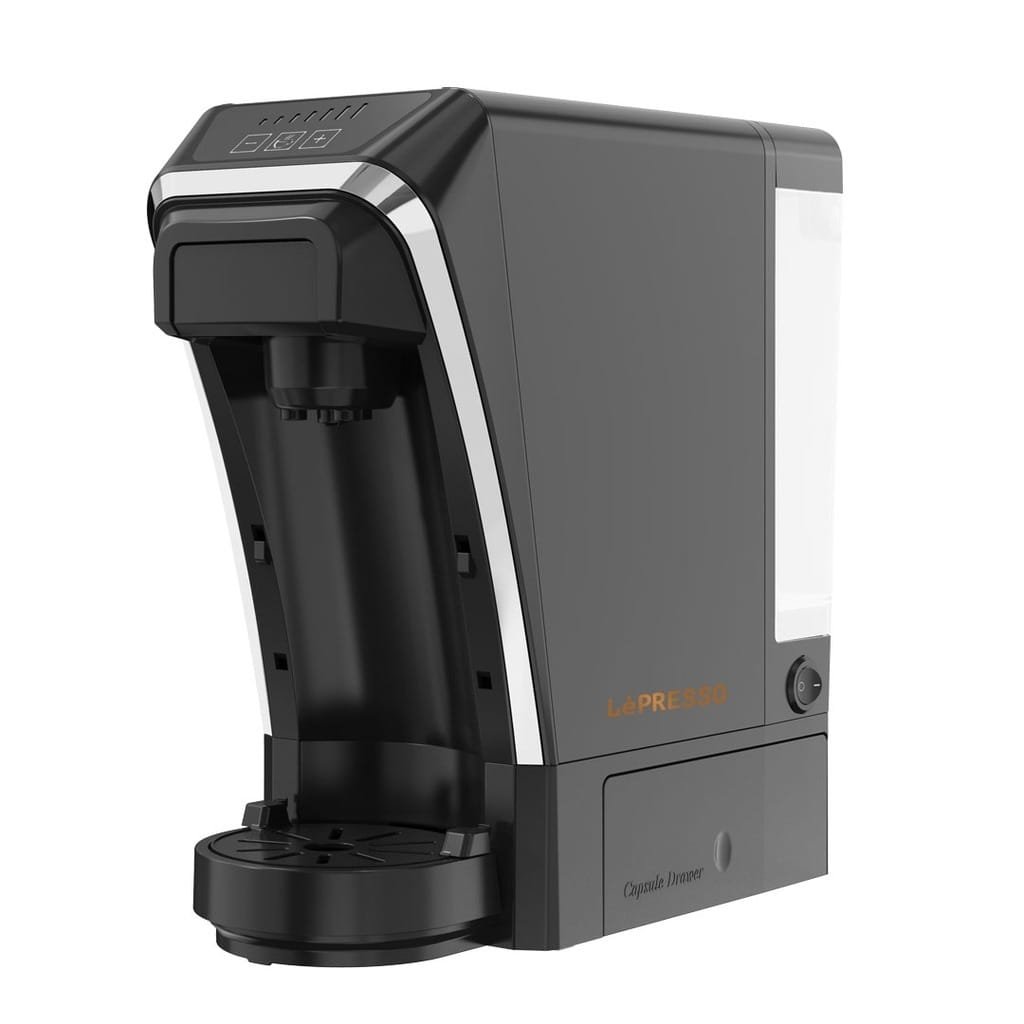 LEPRESSO MULTI CAPSULE TEA & COFFEE MACINE WITH ITALIAN PUMP/FLOW METER BLACK LPMFCMSBK