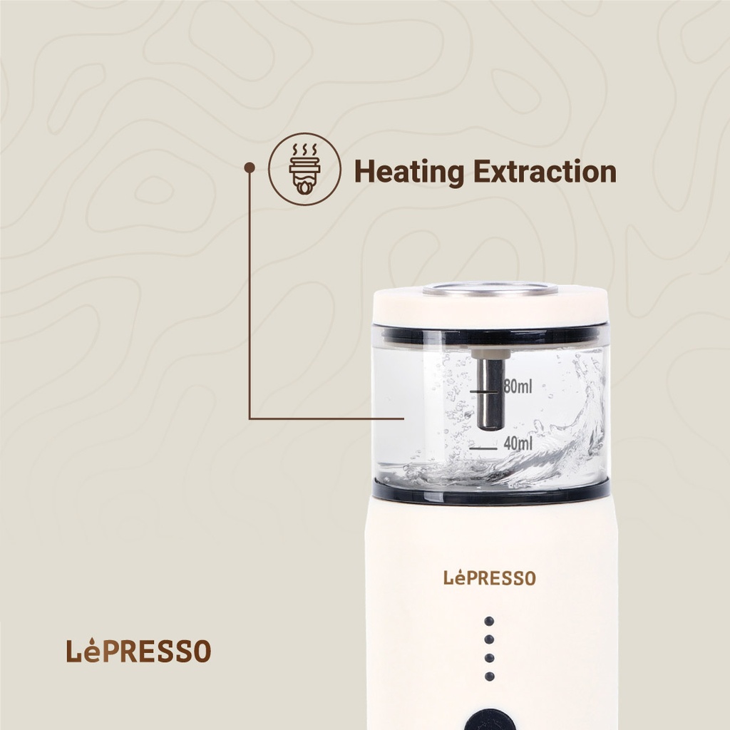 LEPRESSO PORTABLE ESPRESSO HEATING TEMPERATURE GAUGE LP001 WHITE LPCFFM001-WH thumbnail 5