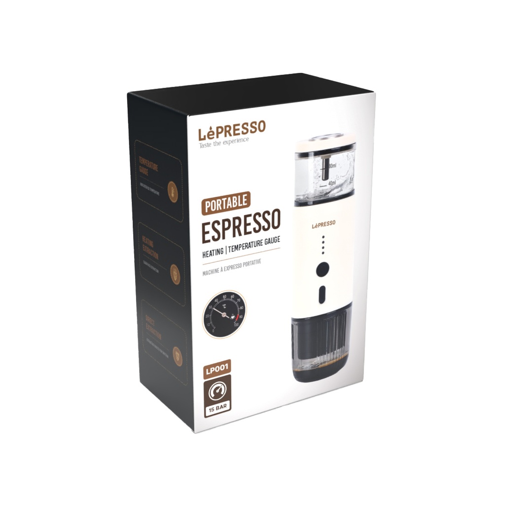 LEPRESSO PORTABLE ESPRESSO HEATING TEMPERATURE GAUGE LP001 WHITE LPCFFM001-WH thumbnail 3