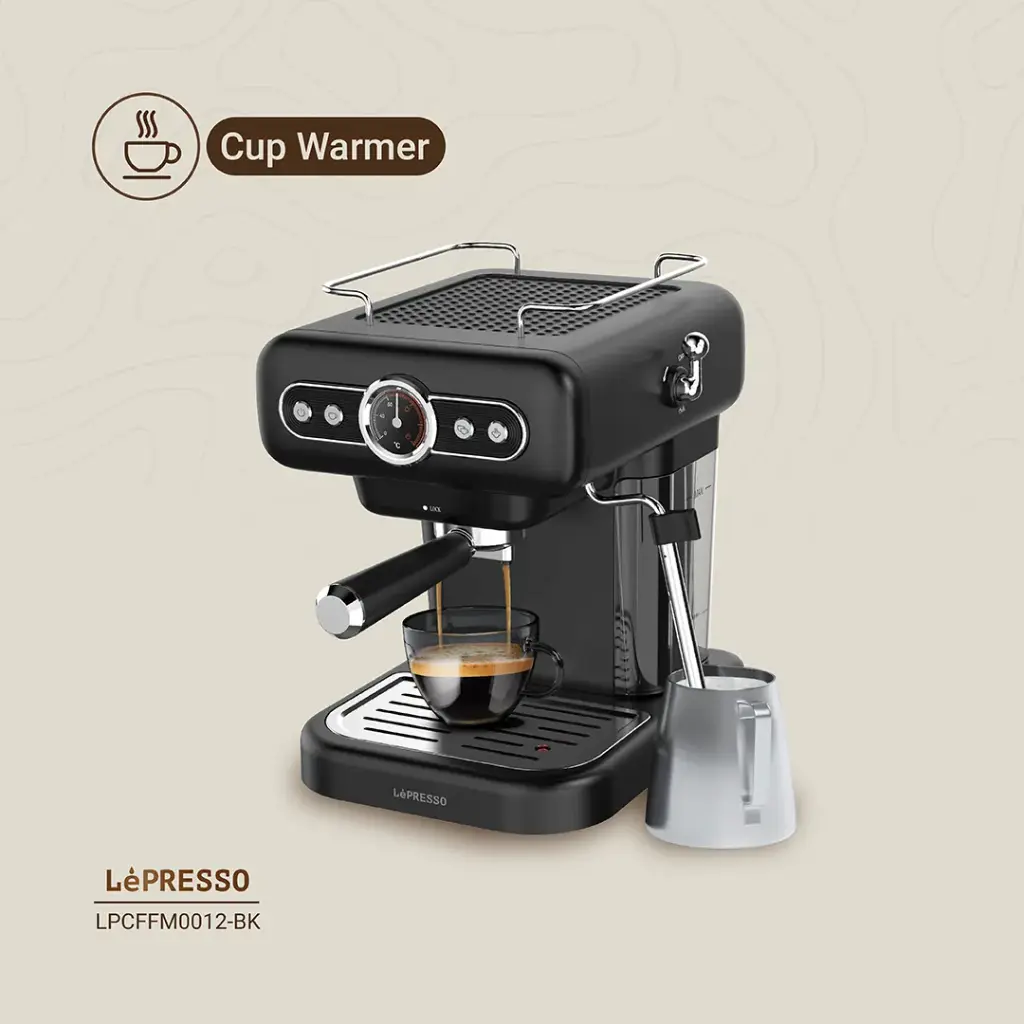 LEPRESSO RETRO ESPRESSO MACHINE BOILER GAUGE AND MILK STEAMER LP012 WHITE LPCFFM0012-WH thumbnail 9