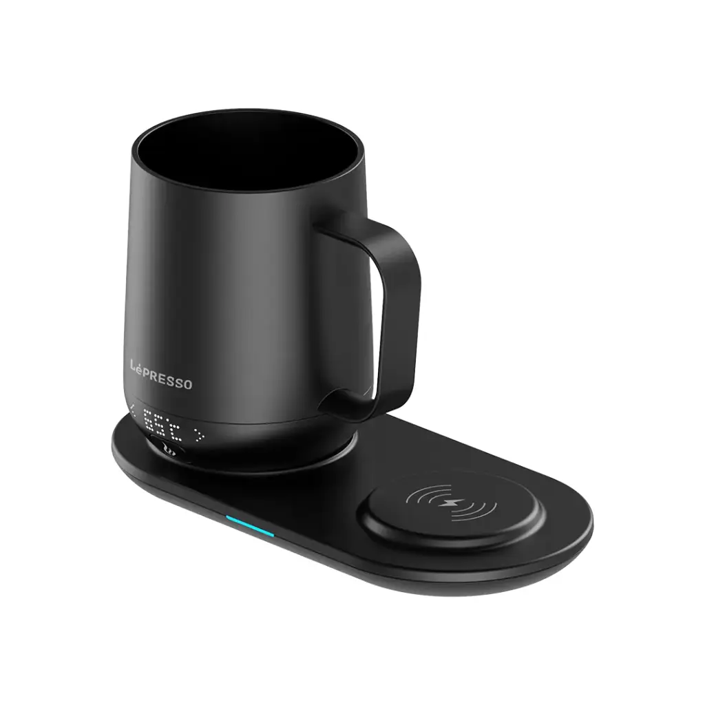 LEPRESSO SMART HEATING TRAVEL MUG WITH WIRELESS CHARGING BLACK LPFFM0034 thumbnail 4