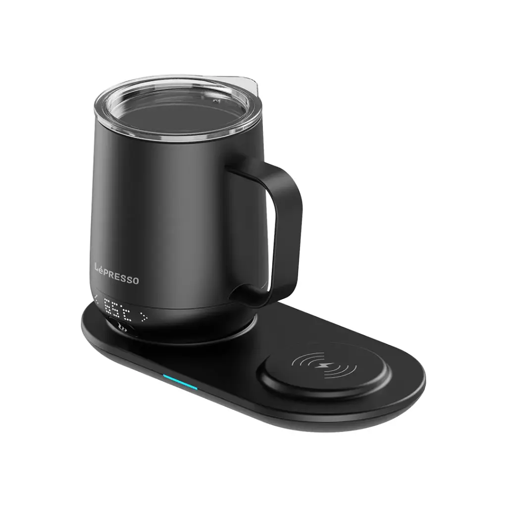 LEPRESSO SMART HEATING TRAVEL MUG WITH WIRELESS CHARGING BLACK LPFFM0034 thumbnail 3