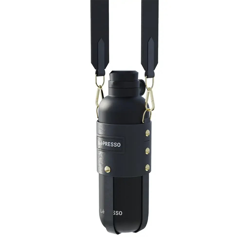 LEPRESSO THERMATRAIL THERMOS BOTTLE WITH CROSSBODY STRAP BLACK LPCFFTT0013BK thumbnail 2