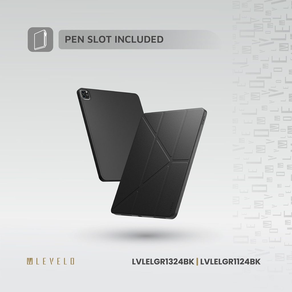 LEVELO ELEGANTE IPAD PRO 11  SCRATCH RESISTANT COATING CASE BLACK LVLELGP1124BK thumbnail 7