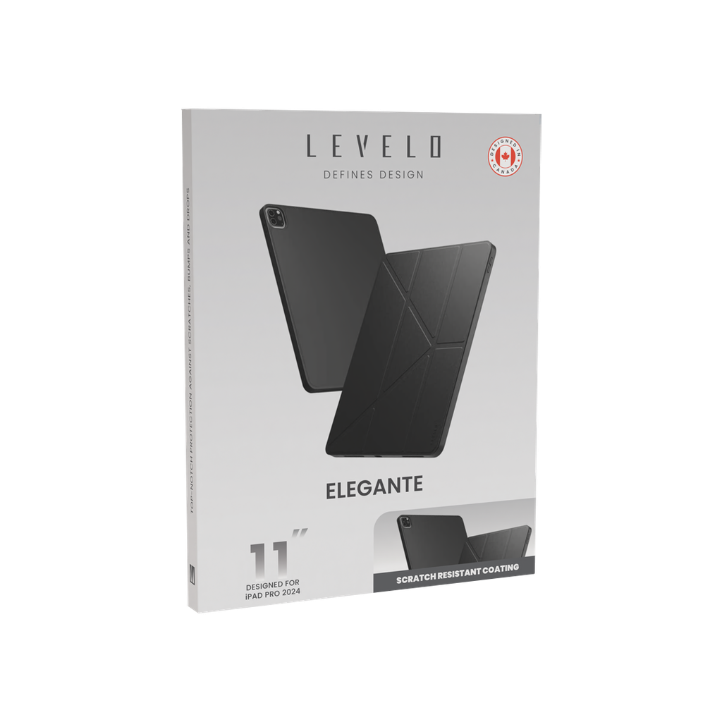 LEVELO ELEGANTE IPAD AIR PRO 13 SCRATCH RESISTANT COATING CASE BLACK LVLELGP1324BK thumbnail 2