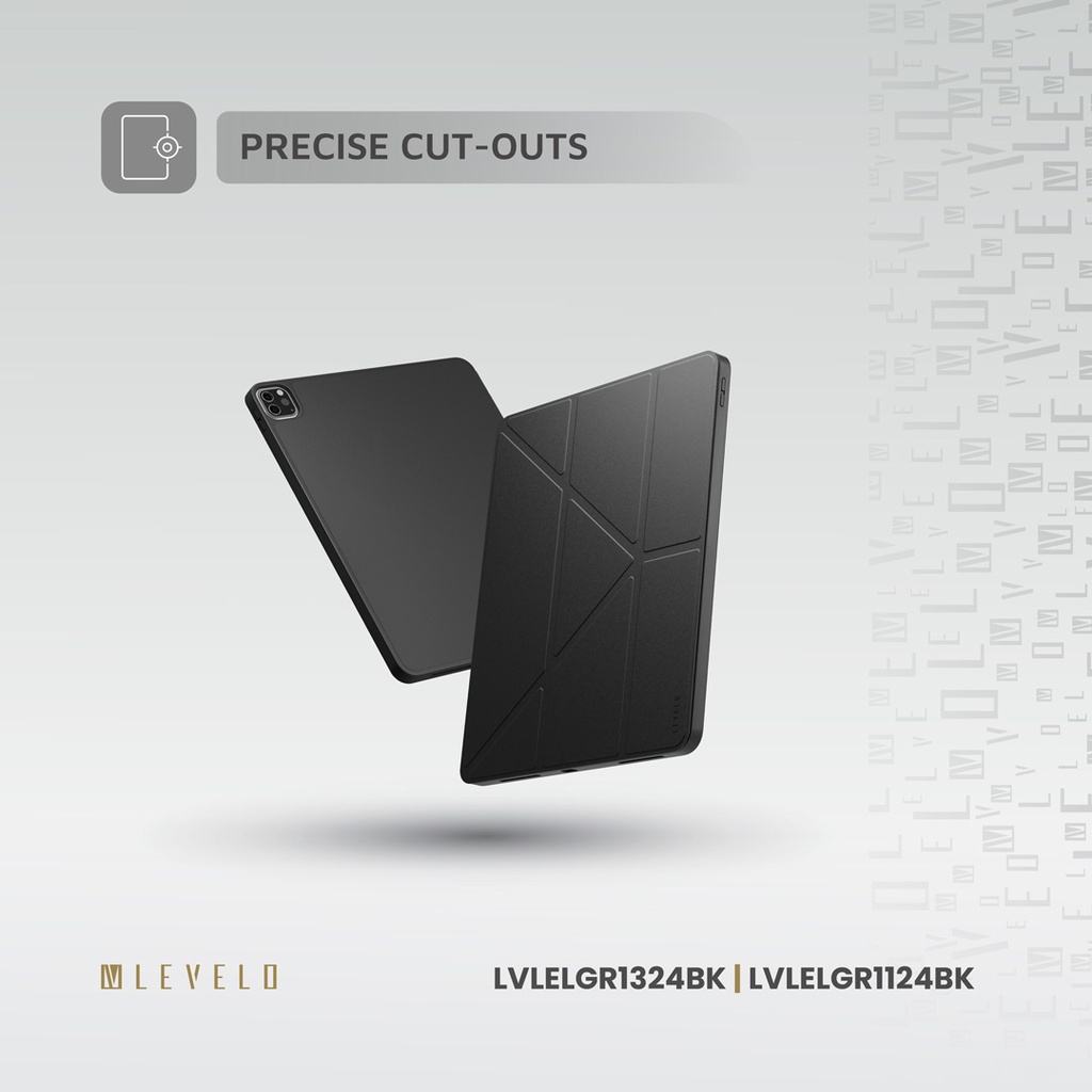 LEVELO ELEGANTE IPAD PRO 11  SCRATCH RESISTANT COATING CASE BLACK LVLELGP1124BK thumbnail 8