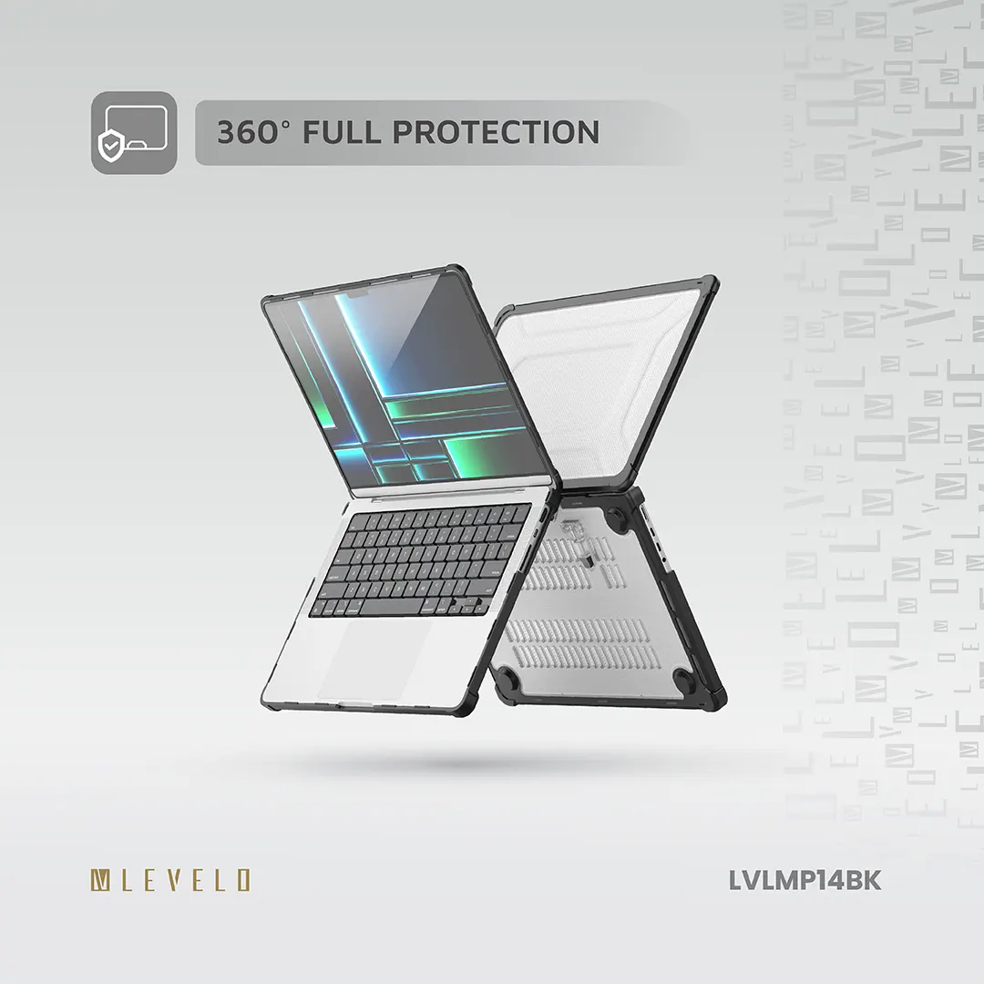 LEVELO ESPECTRO MACBOOK PRO 13.3 INCH CASE BLACK LVLMP13BK thumbnail 5