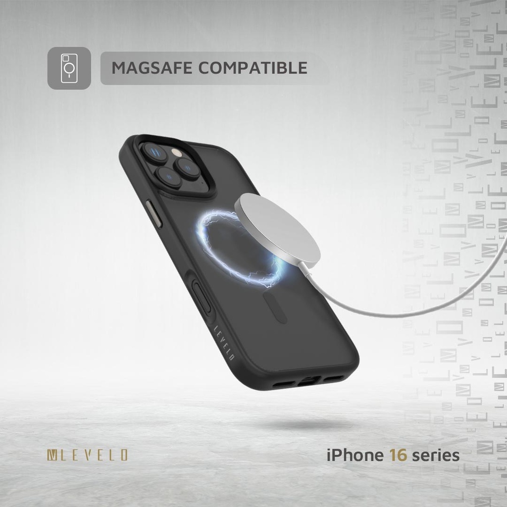 LEVELO IPHONE 16 PRO MAX MAGSAFE MATTE SOLO CASE BLACK LVLMMSC16PMBK thumbnail 6