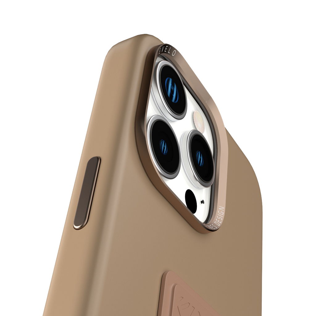 LEVELO IPHONE 16 PRO MORPHIX SILICONE CASE WITH LEATHER GRIP ROSE GOLD LVL-MSL-16P-RSGD thumbnail 2
