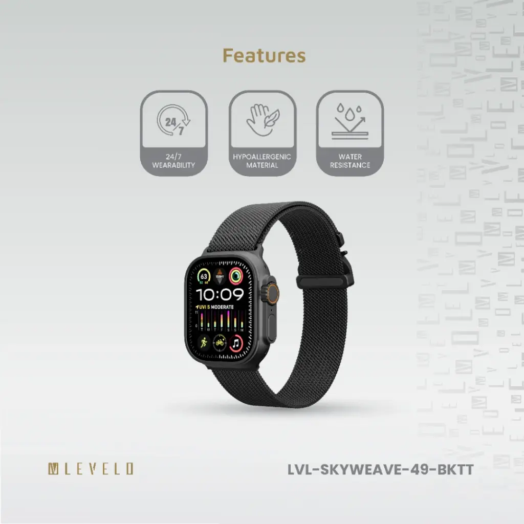 Levelo SkyWeave Watch Strap - Stylish, Durable, and Comfortable Fit thumbnail 3