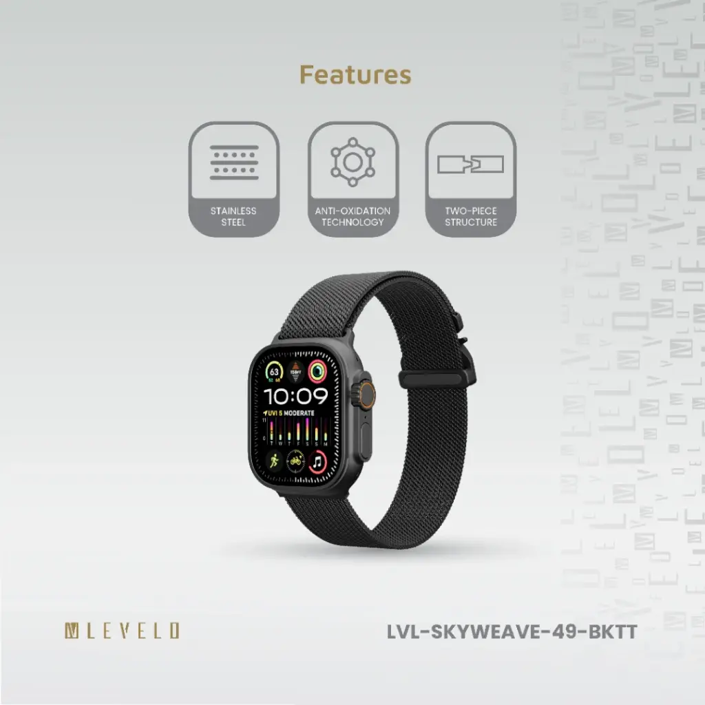 Levelo SkyWeave Watch Strap - Stylish, Durable, and Comfortable Fit thumbnail 6