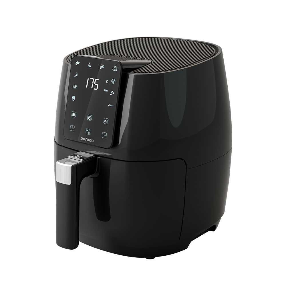 PORODO LIFESTYLE ADVANCE AIR FRYER CONVENIENT HEALTHIER CHOICE BLACK