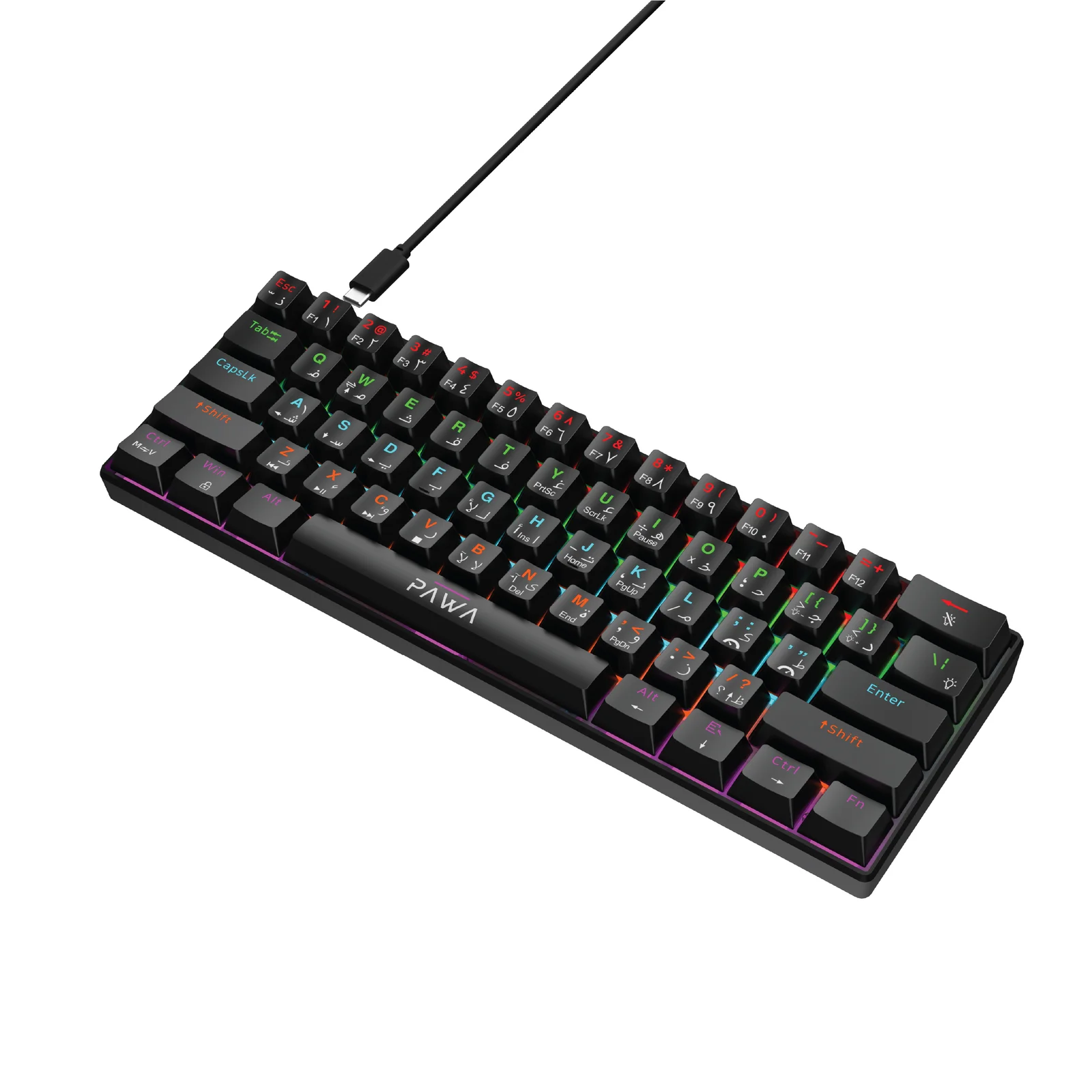 PAWA VANGUARD GAMING SERIES PROFESSIONAL GAMING MECHANICAL WIRED KEYBOARD BLACK PW-VGSWKB25-BK thumbnail 4