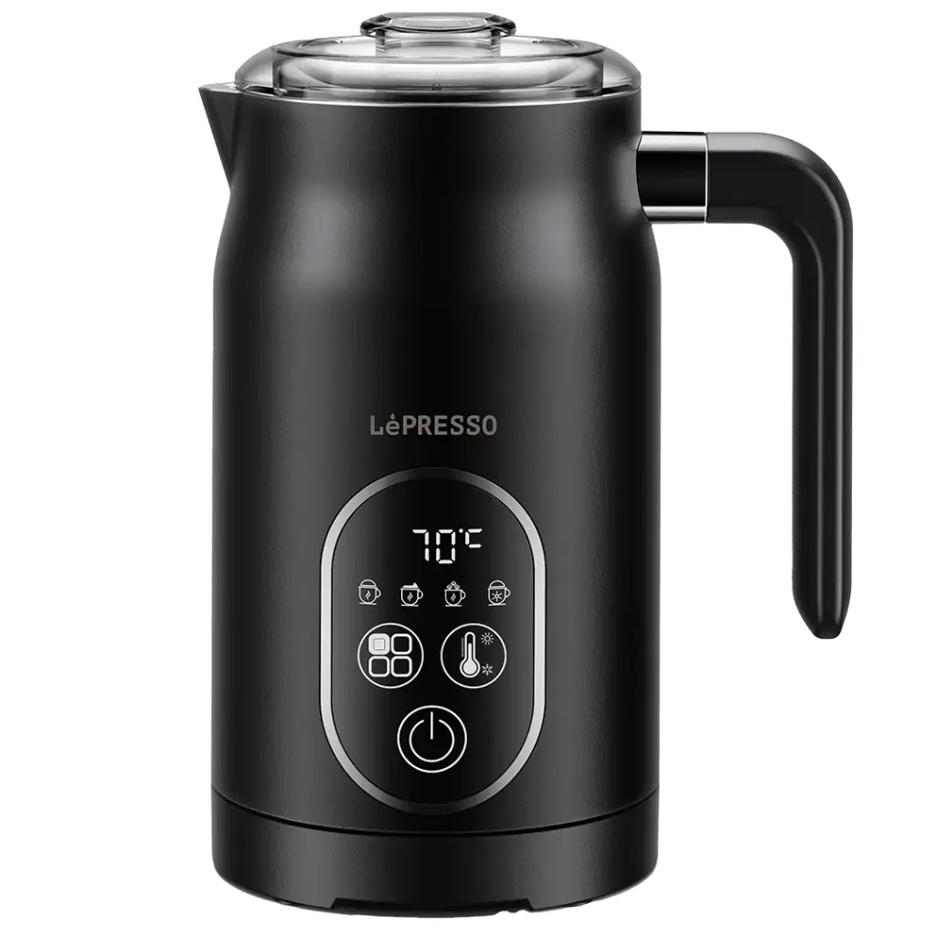 LEPRESSO FOUR FROTH MILK FROTHER TEMPERATURE CONTROL 270ML BLACK LPCFFM0027