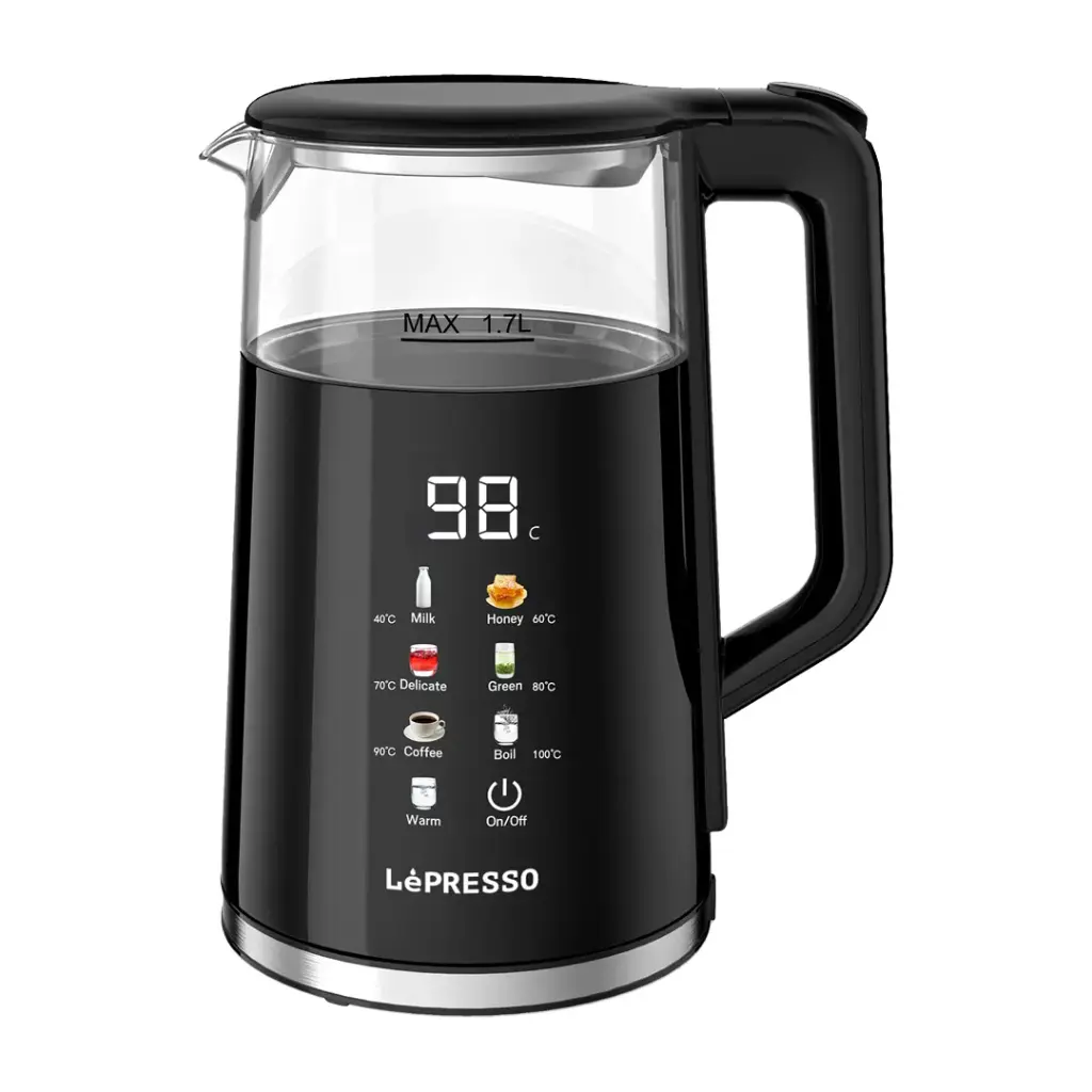 LEPRESSO ELECTRIC WINDOW MULTI TEMPREATURE DISPLAY KETTLE LPCFFM0037