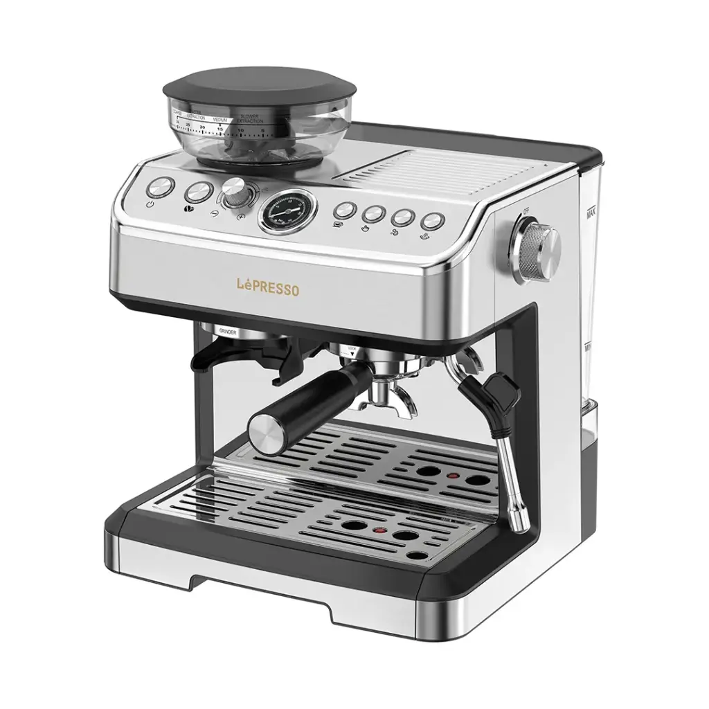 LEPRESSO DUAL BOILER ESPRESSO MACHINE CONICAL GRINDER AND STEAMER LPCFFM0038
