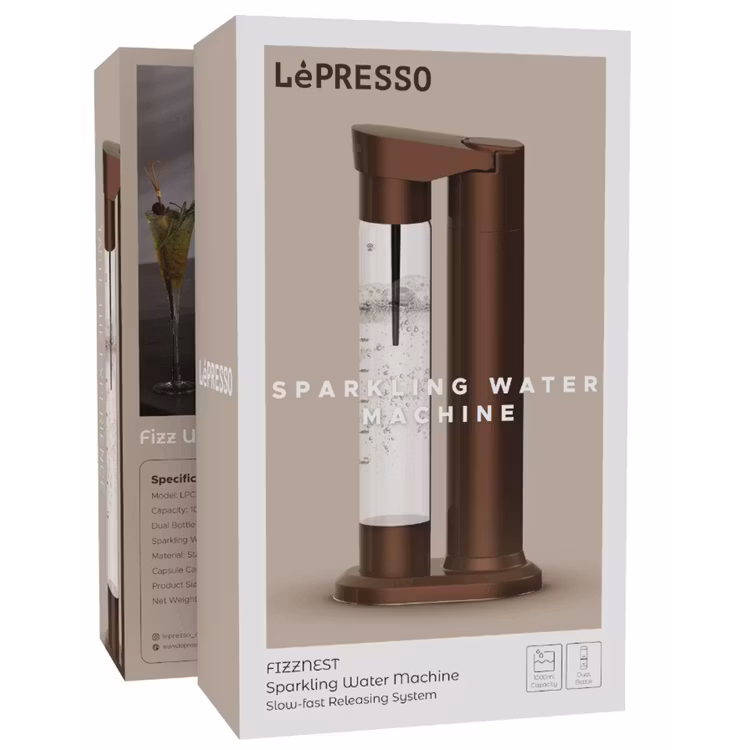 LEPRESSO FIZZNEST SPARKLING WATER MACHINE BROWN-LPCFFSSM0097BR thumbnail 3