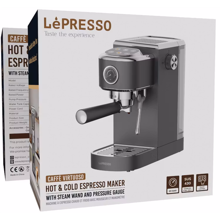LEPRESSO CAFFE VIRTUOSO HOT&COLD ESPRESSO MAKER GREY LPCFFTEM0072GY thumbnail 4