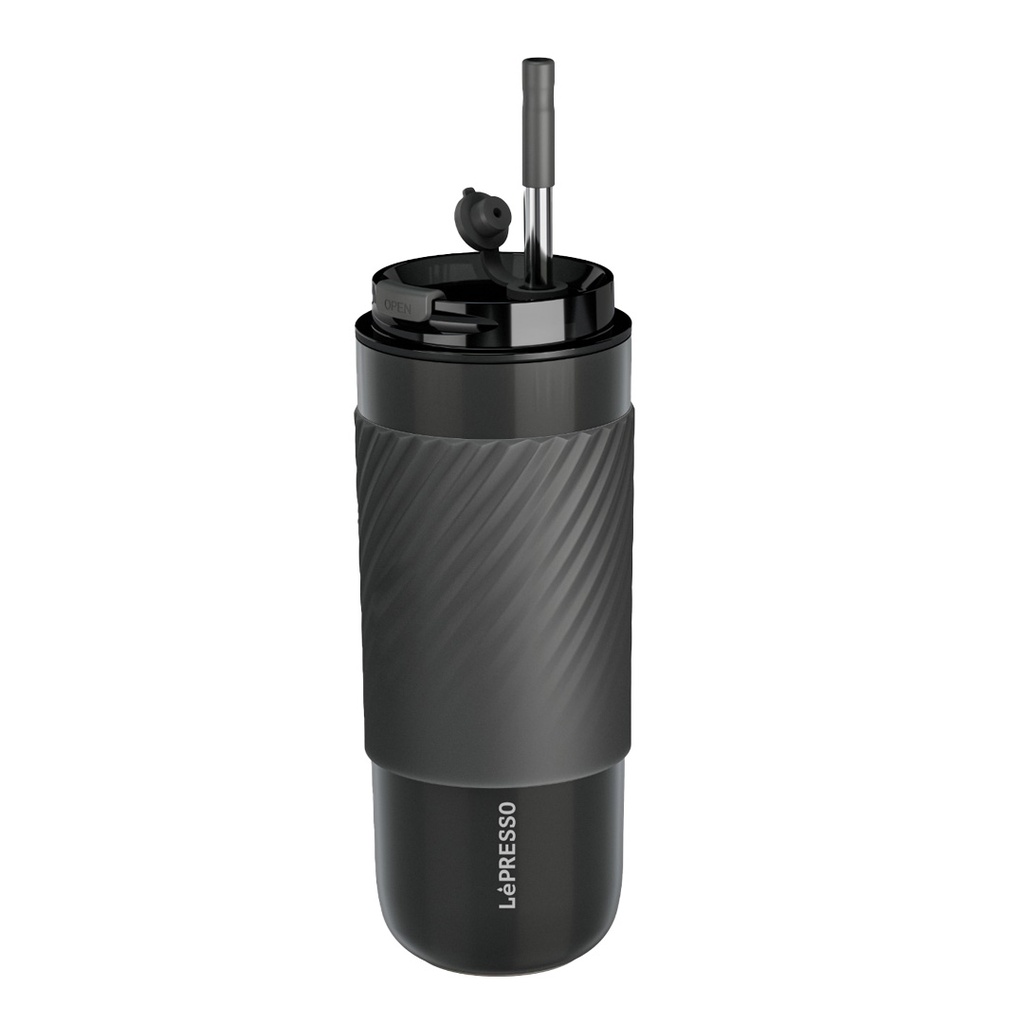 LEPRESSO THERMAL TUMBLER WITH INFUSION FILTER BALCK LPCM520GY