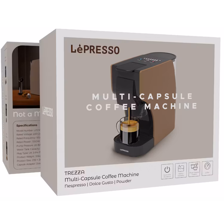 LEPRESSO TREZZA MULTI CAPSULE COFFEE MACHINE BROWN LPCM6618BR thumbnail 4