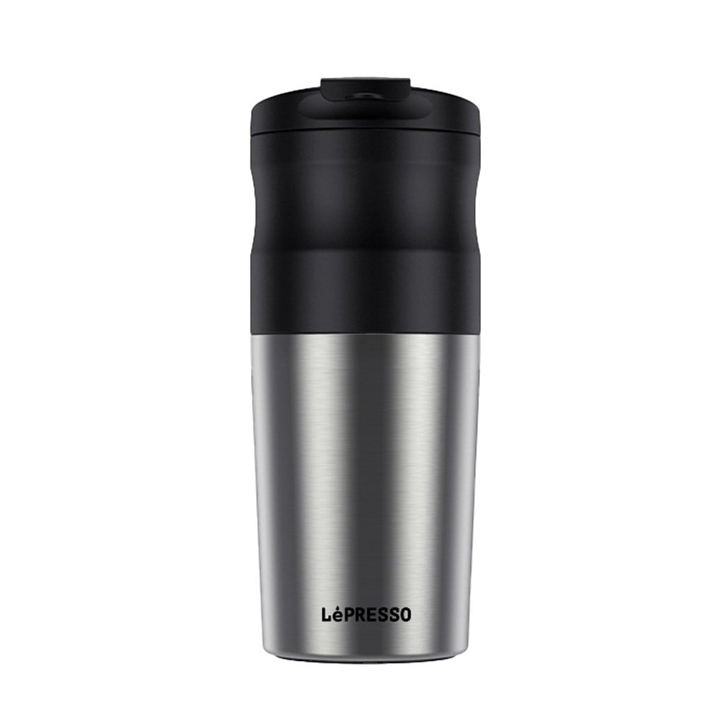 LEPRESSO PORTABLE MUG BURR GRINDER COFFEE MAKER 400ML SLIVER LPCMGSM