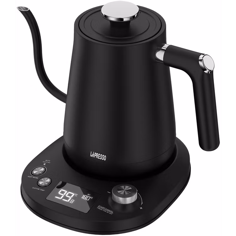 LEPRESSO ELECTRIC TEMPERATURE CONTROL POUR-OVER KETTLE 800ML LPKTTCBK BLACK thumbnail 2