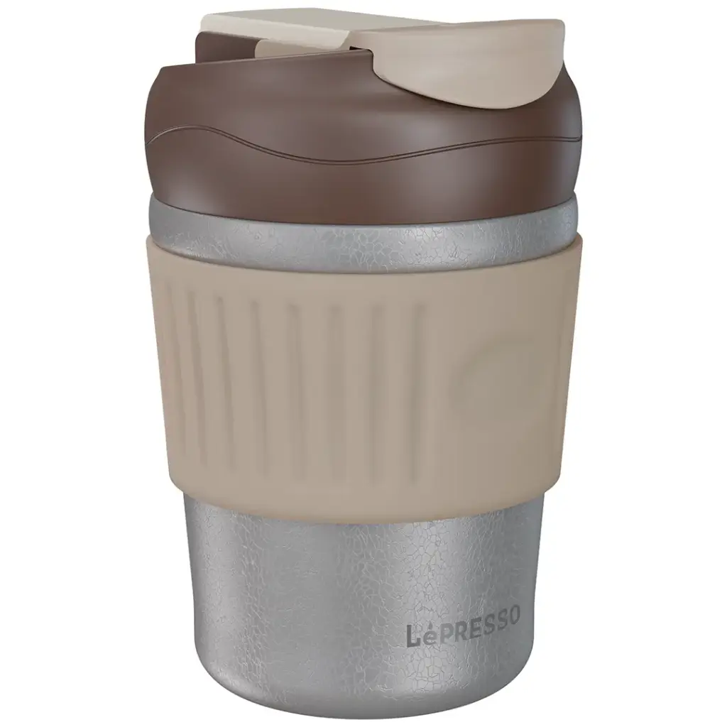 LEPRESSO MORNINGSCAPE TUMBLER MUG DUAL SLIP GREY LPPBCFFCGY