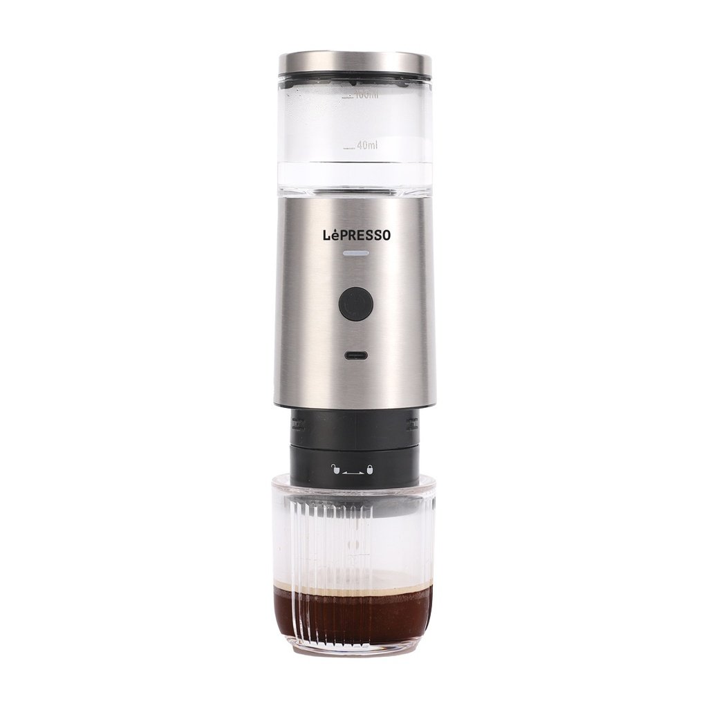 LEPRESSO PORTABLE ESPRESSO POWDER / NESPRESSO PODS SILVER LPSTPEM